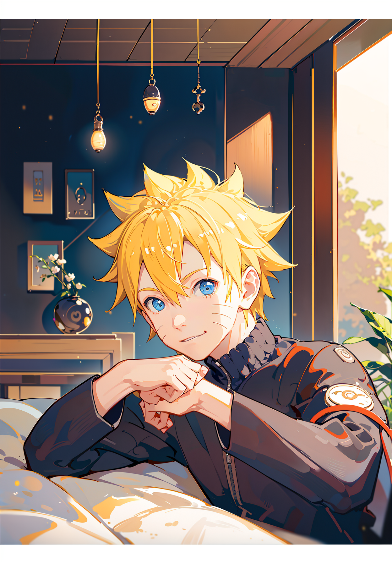 06062-1129899770-, uzumaki naruto, 1boy,male focus, masterpiece, best quality,(portrait,close up), looking at viewer,shadow and light, blurry for.png